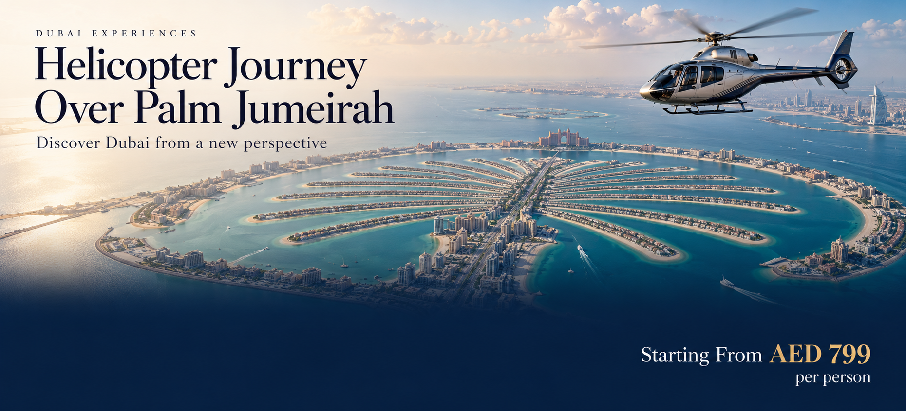 Helicopter Journey Over Palm Jumeirah