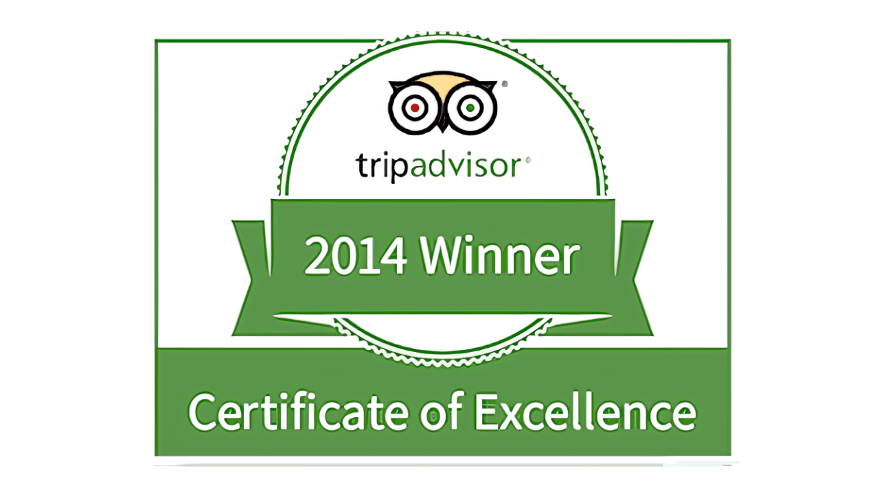 Tripadvisor Certificate of Excellence 2014 Award