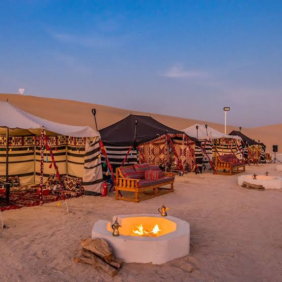 Desert camping in Qatar